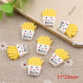 10 PCS French Fries Resin Children DIY Accessories, 10 PCS DIY French Fries