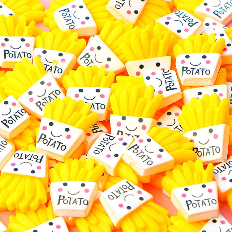 10 PCS French Fries Resin Children DIY Accessories, 10 PCS DIY French Fries