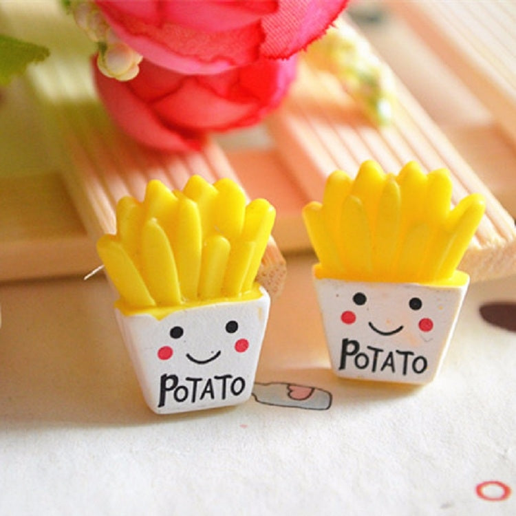 10 PCS French Fries Resin Children DIY Accessories, 10 PCS DIY French Fries
