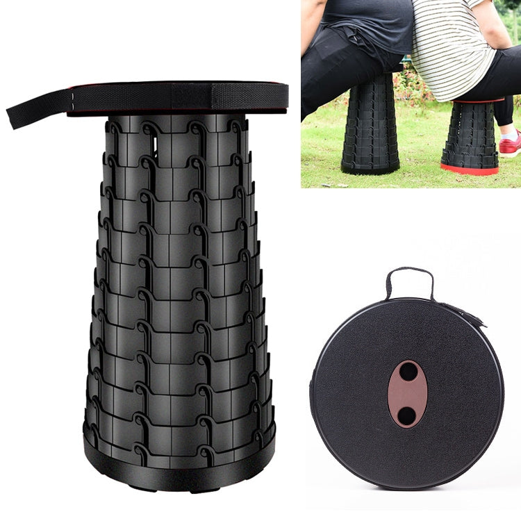 Outdoor Portable Folding Telescopic Plastic Stool Camping Fishing Garden Stool, 47cm(Black), 47cm(Red), 47cm(Yellow), 47cm(Green), 47cm(Purple)