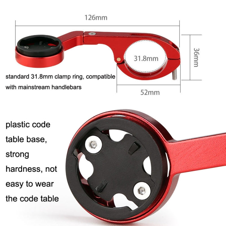 Bicycle Aluminum Alloy Code Table Frame Universal Code Table Extension Flashlight Bracket, (Black), (Red), (Silver)