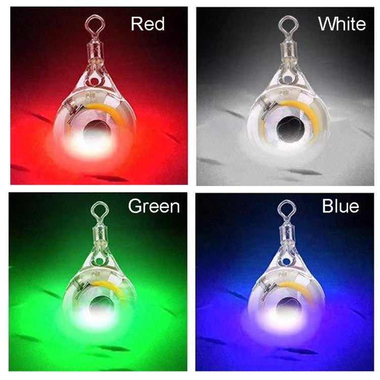 LED Lure Fish Lamp Fisheye Underwater Fish Lamp, White, Red, Blue, Green