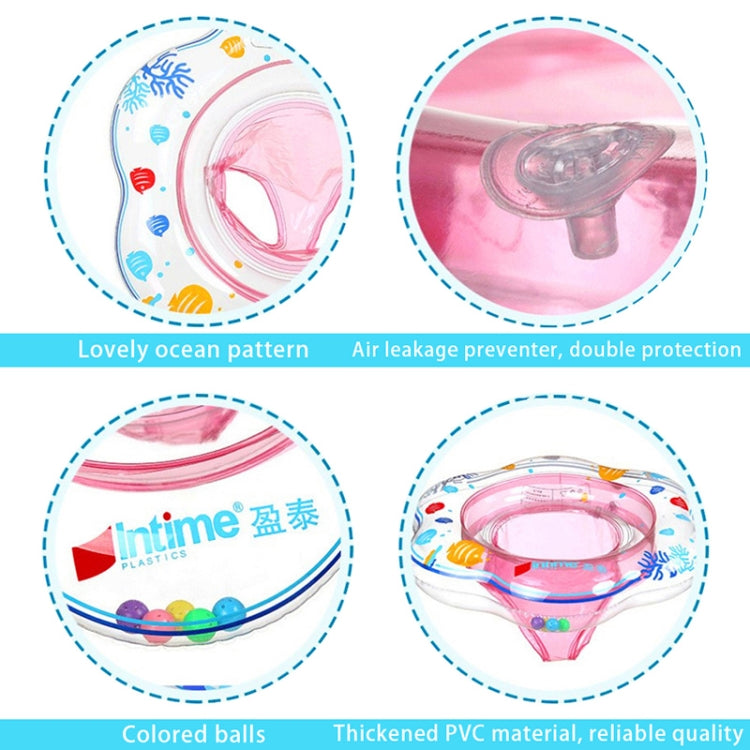 Intime PVC Infant Thick Double Underarm Swimming Ring Sitting Ring, Double Underarm Swimming Ring(Pink), Double Underarm Swimming Ring(Blue), Double Underarm Swimming Ring(Green)