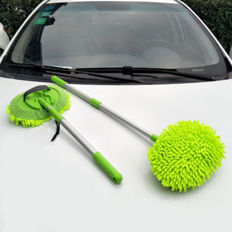 2 PCS Aluminum Alloy Three-section Telescopic Rod Car Wash Cleaning Brush Dusting Tool Dust Mop, Three-section Telescopic