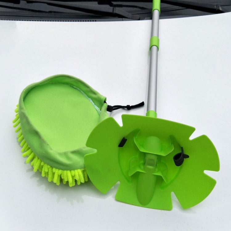 2 PCS Aluminum Alloy Three-section Telescopic Rod Car Wash Cleaning Brush Dusting Tool Dust Mop, Three-section Telescopic