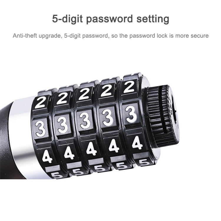 WHEEL UP Bicycle Lock Anti-theft Mountain Bike Password Lock Steel Cable Lock Bicycle Riding Accessories Universal, Password type, Key type