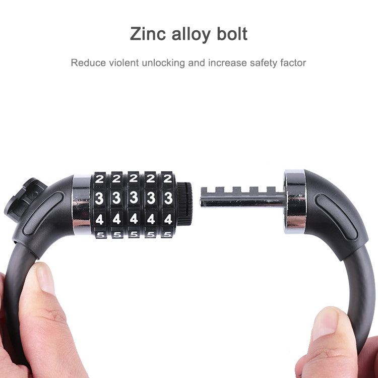 WHEEL UP Bicycle Lock Anti-theft Mountain Bike Password Lock Steel Cable Lock Bicycle Riding Accessories Universal, Password type, Key type