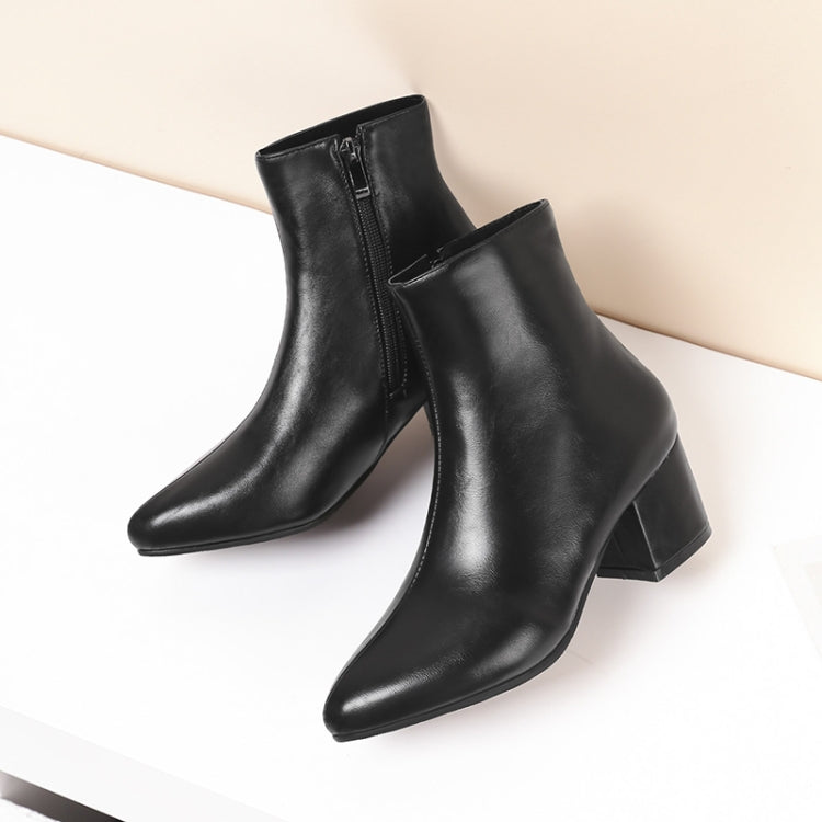Autumn  Winter Glitter Square Heel Pointed Low-Top Women Boots, 32, 33, 34, 35, 36, 37, 38, 39, 40, 41, 42, 43, 44, 45