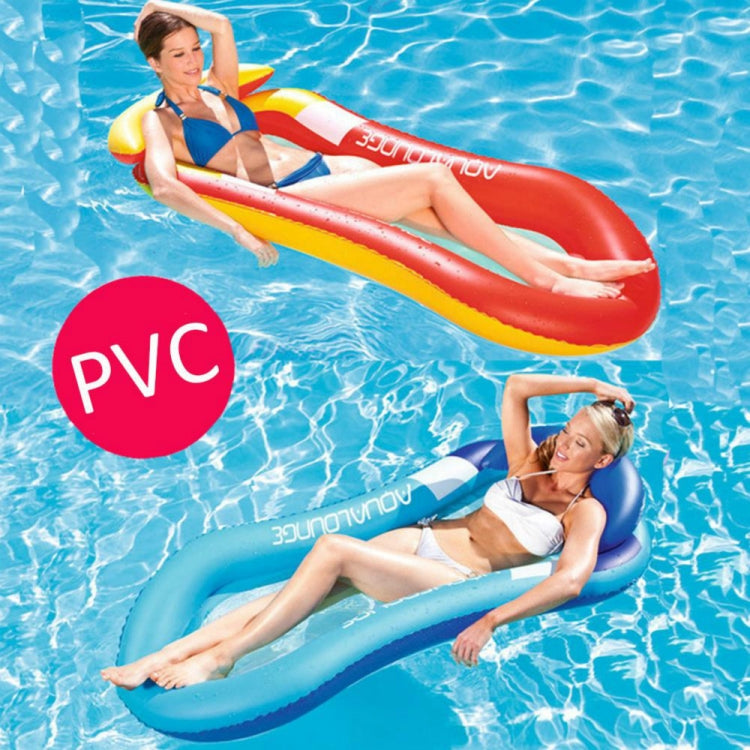 Adult Floating RowLounge Chair Water Toy Inflatable Bed with Armrest Hammock Back, Size: 160 x 90cm, Size: 160 x 90cm(Noble Red), Size: 160 x 90cm(Noble Blue)
