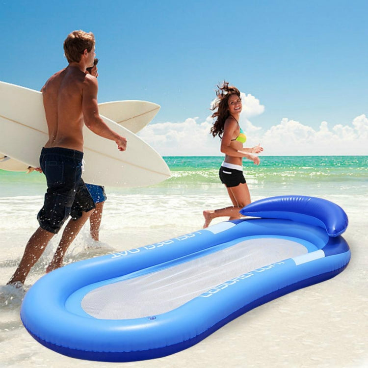 Adult Floating RowLounge Chair Water Toy Inflatable Bed with Armrest Hammock Back, Size: 160 x 90cm, Size: 160 x 90cm(Noble Red), Size: 160 x 90cm(Noble Blue)