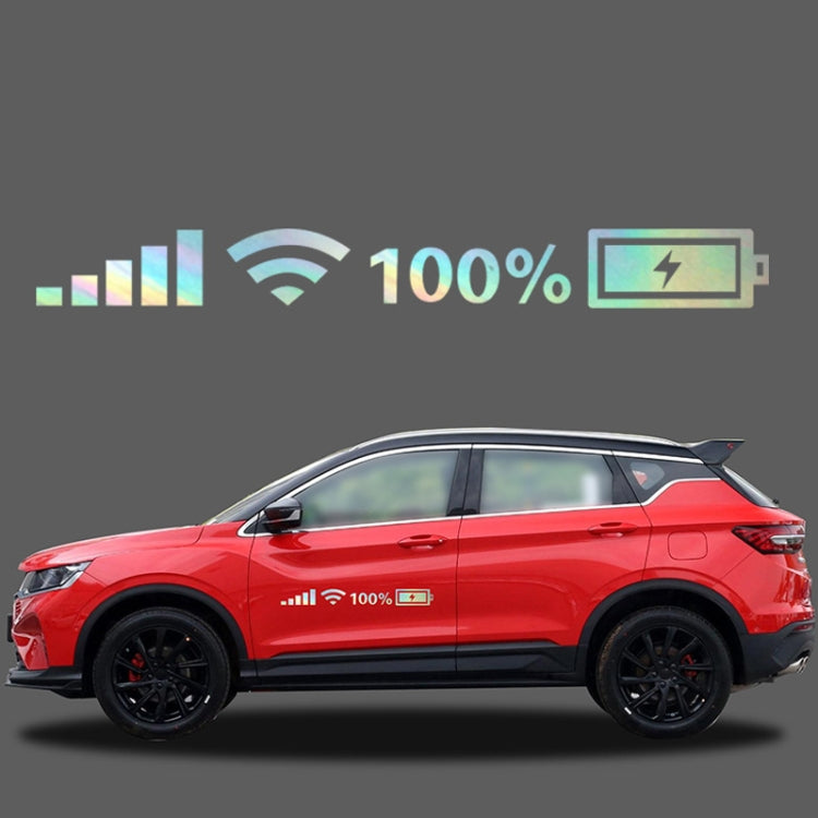 10 PCS Car Windshield Stickers Signal WiFi Power Vinyl Decal  Car Stickers, L, M, S