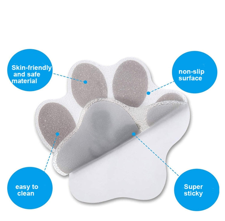 10 PCS PEVA Non-Slip Sticker Bathtub Cartoon Non-Slip Sticker, 11.4x11.4cm, 8x8cm, Dog Paw Print 8x8cm, Dog Paw Print 11.4x11.4cm