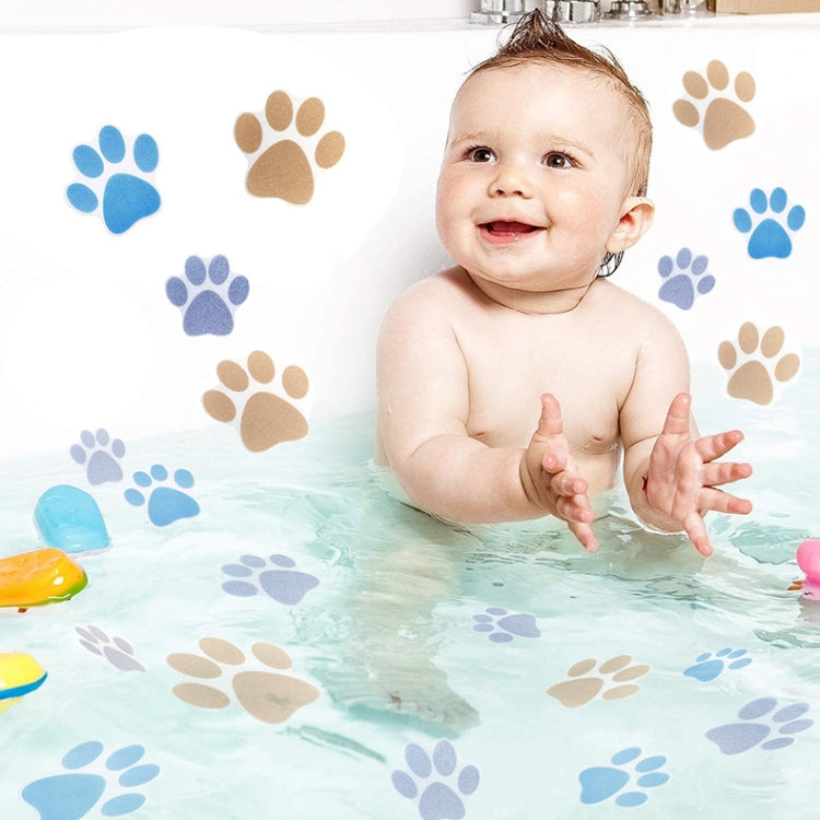 10 PCS PEVA Non-Slip Sticker Bathtub Cartoon Non-Slip Sticker, 11.4x11.4cm, 8x8cm, Dog Paw Print 8x8cm, Dog Paw Print 11.4x11.4cm