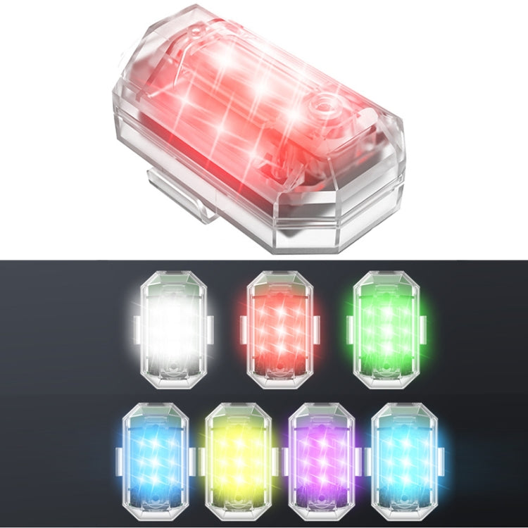 M3 Vibration Sensing Motorcycle Bicycle Aircraft Explosion Lights Cruise Flashing Anti-rear-end Collision Light, 7 Colors M3 Vibration Sensing
