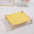 47x52cm Four Seasons Universal Removable And Washable Pet Bed Pet Nest, Small Yellow Duck, Small Color Triangle, Small Wooden Gray Bottom, Small White Cat Head, Small Wooden Alpaca, Small Blue Cat Head, Small Pink Square