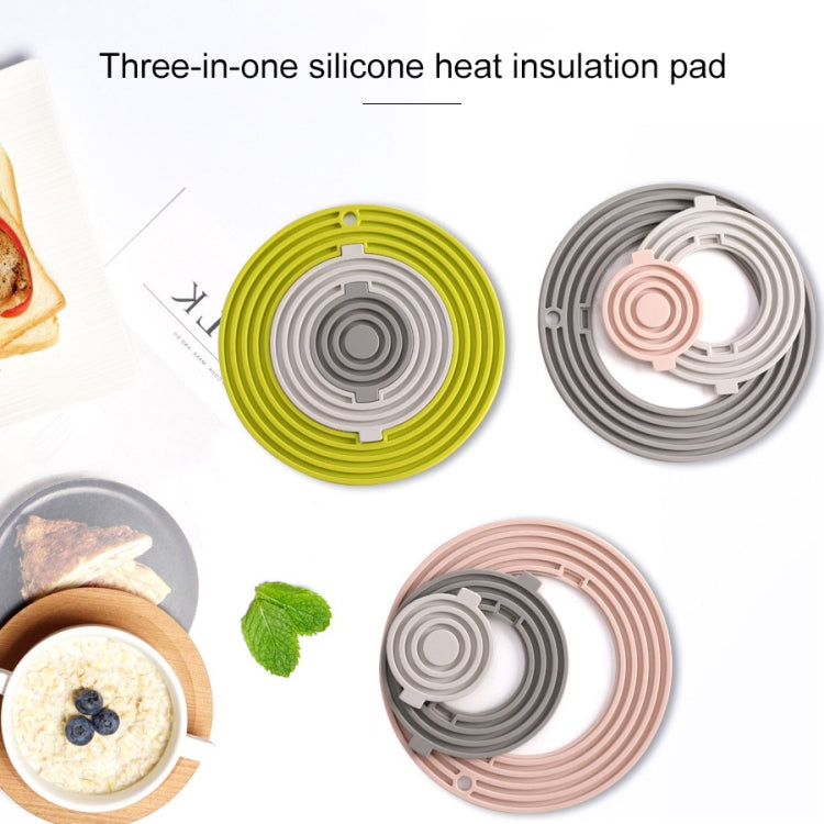 3 in 1 Round Silicone Heat Insulation Pad High Temperature Resistant Multifunctional Tableware Pad Combination Pot Pad Coaster, F1, F2, F3, F4, F5, F6, L1, L2, L3, L4, L5, L6
