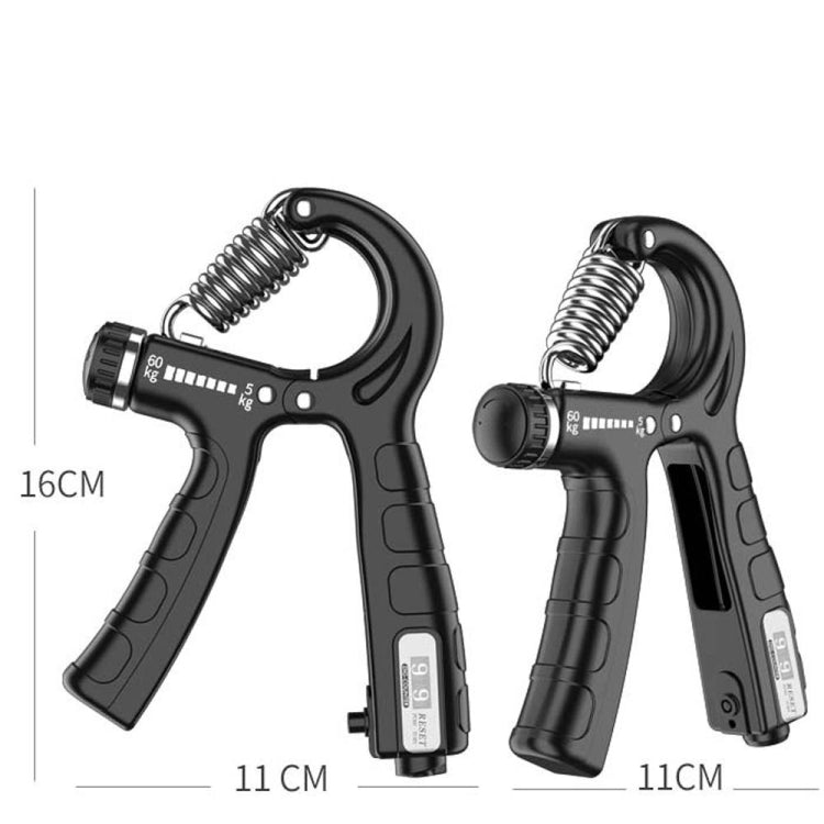 5-60kg Adjustable Mechanical Counting Gripper Finger Strength Training Device, 5-60kg Black, 5-60kg Green