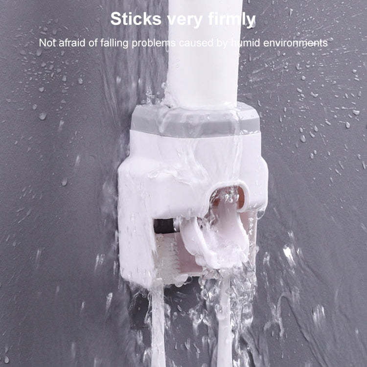 Bathroom Wall-mounted Automatic Toothpaste Squeezing Artifact, Gray, White, Blue, Pink