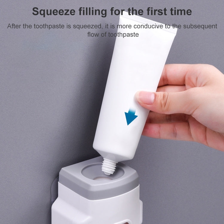 Bathroom Wall-mounted Automatic Toothpaste Squeezing Artifact, Gray, White, Blue, Pink