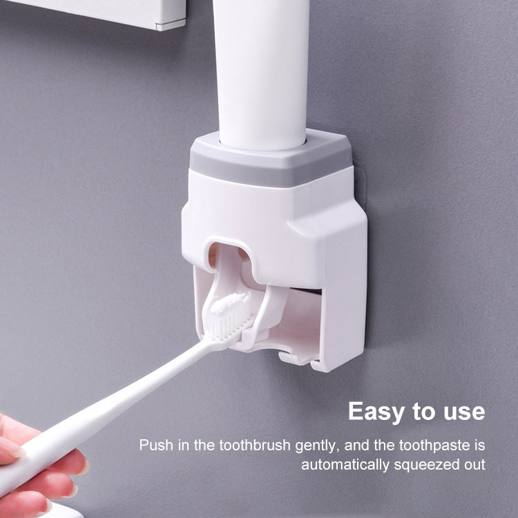 Bathroom Wall-mounted Automatic Toothpaste Squeezing Artifact, Gray, White, Blue, Pink