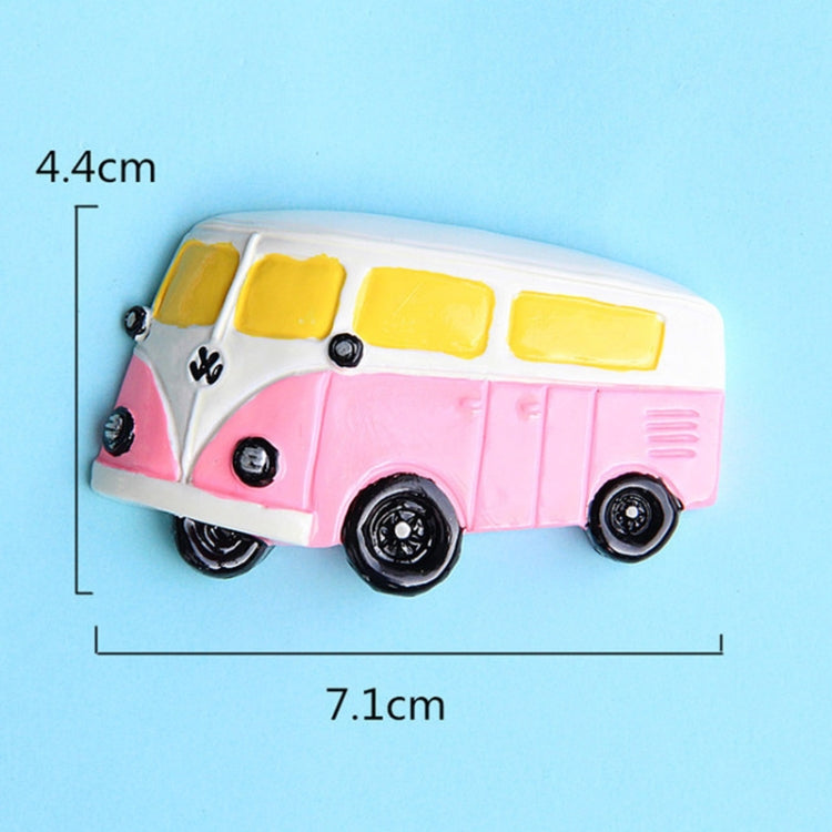Resin Cartoon DIY Creative Refrigerator Sticker Decoration, Red Bus, Yellow Bus, Pink Bus, Blue Hot Air Balloon, Orange Hot Air Balloon, Purple Hot Air Balloon, Yellow Hot Air Balloon, Green Hot Air Balloon, Red Hot Air Balloon