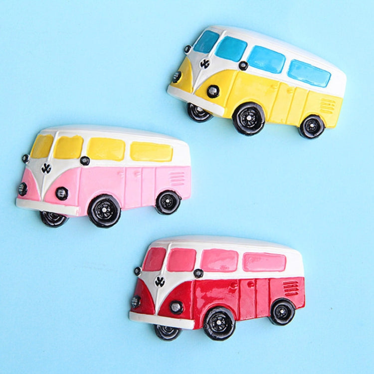 Resin Cartoon DIY Creative Refrigerator Sticker Decoration, Red Bus, Yellow Bus, Pink Bus, Blue Hot Air Balloon, Orange Hot Air Balloon, Purple Hot Air Balloon, Yellow Hot Air Balloon, Green Hot Air Balloon, Red Hot Air Balloon