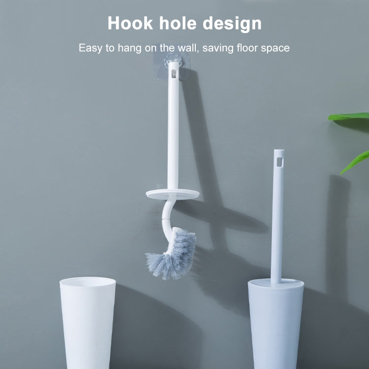 Toilet Cleaning Brush Set Long Handle Soft Toilet Brush, White, Blue