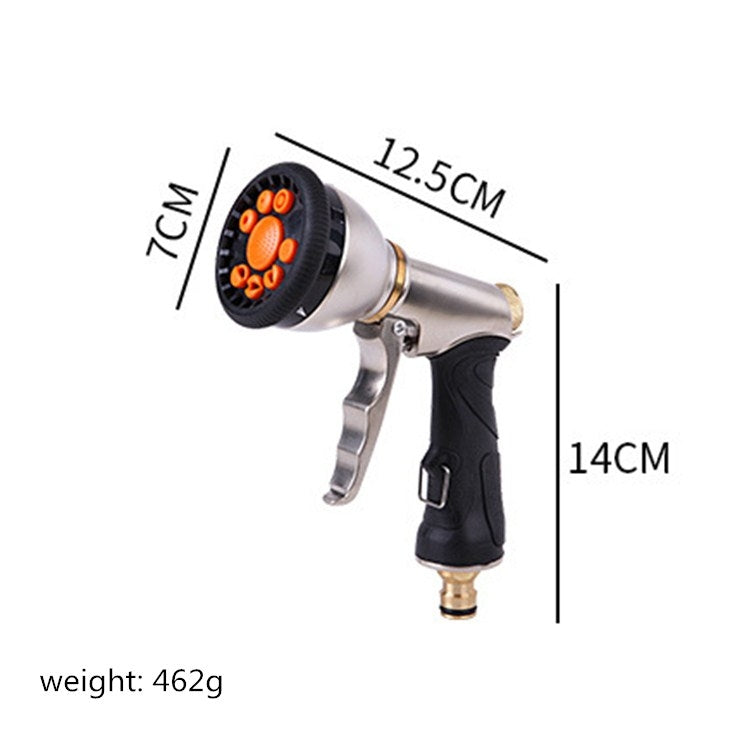 Electroplating Multifunctional High-pressure Water Gun 9 Function Front Trigger Car Wash Water Gun, 9 Function Front Trigger