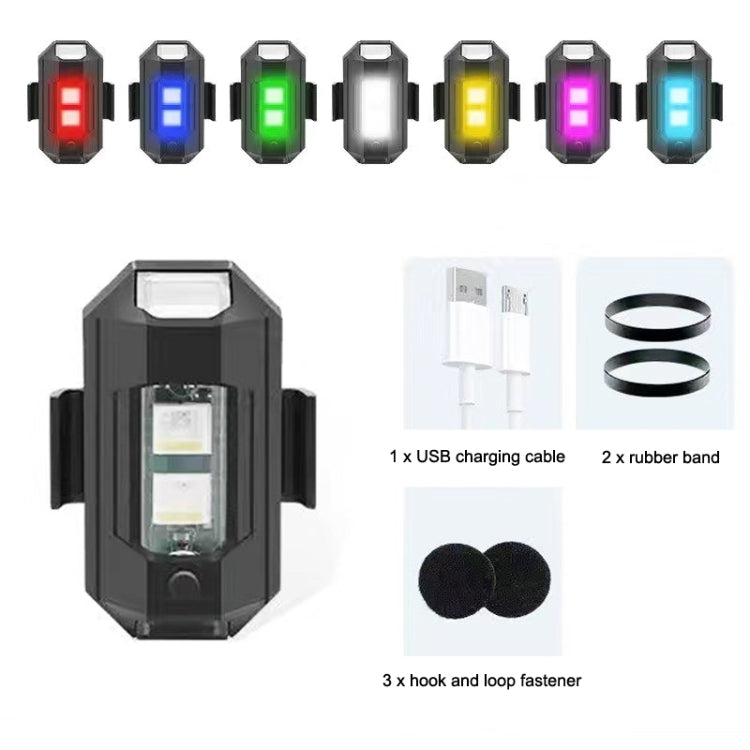 3pcs M1 Vibration Sensing Motorcycle Bicycle Aircraft Explosion Lights Cruise Flashing Anti-rear-end Collision Light, 7 Colors M1 Vibration Sensing