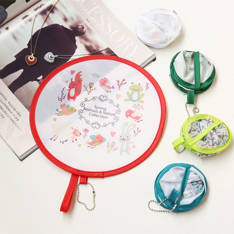 Summer Folding Fan Children Portable Mini Cartoon Round Hand Fan, Little Bear, Bee, Lion, Birdie, Balloon, Cactus, Giraffe, Whale
