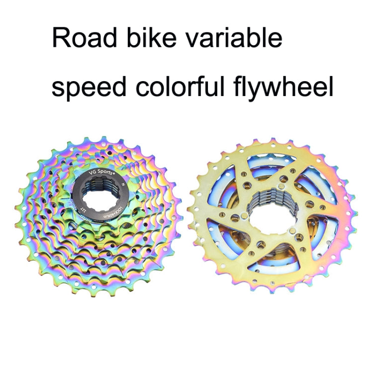 VG SPORTS Bicycle Lightweight Wear -Resistant Colorful Flywheel, 8 Speed 11-28T, 8 Speed 11-32T, 9 Speed 11-28T, 9 Speed 11-32T, 10 Speed 11-28T, 10 Speed 11-32T, 11 Speed 11-28T, 11 Speed 11-32T