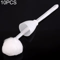 10 PCS Multifunctional Squeezing Type Cotton Toilet Cleaning Brush Creative Soft Hair Toilet Brush, Cotton Toilet Cleaning Brush