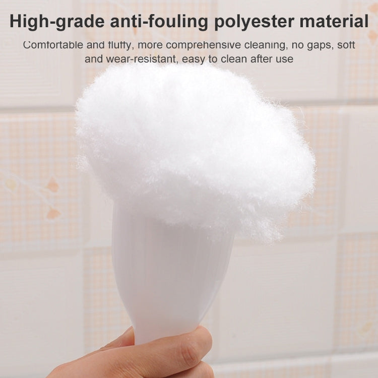10 PCS Multifunctional Squeezing Type Cotton Toilet Cleaning Brush Creative Soft Hair Toilet Brush, Cotton Toilet Cleaning Brush
