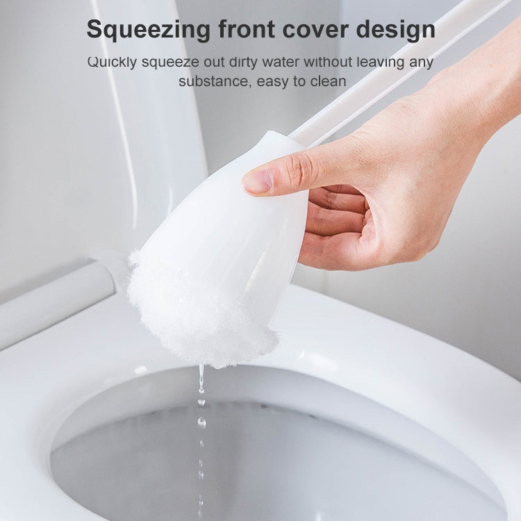 10 PCS Multifunctional Squeezing Type Cotton Toilet Cleaning Brush Creative Soft Hair Toilet Brush, Cotton Toilet Cleaning Brush