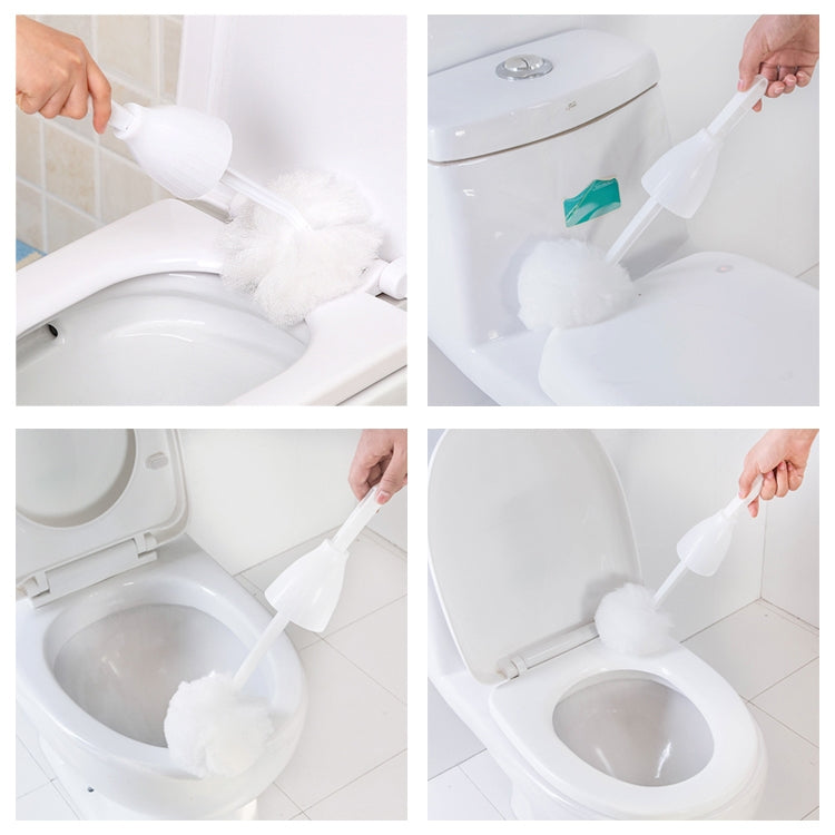 10 PCS Multifunctional Squeezing Type Cotton Toilet Cleaning Brush Creative Soft Hair Toilet Brush, Cotton Toilet Cleaning Brush
