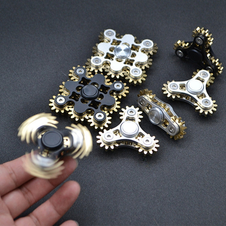 Three Gear Linkage Pure Copper Fidget Spinner Decompression Toy, Three Gear(Black), Three Gear(Silver), Three Gear Updated Version(Black), Three Gear Updated Version(Silver)