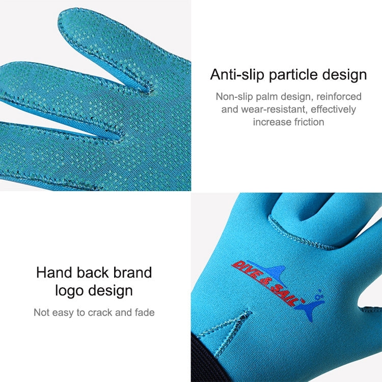 DIVE&SAIL 3mm Children Diving Gloves Scratch-proof Neoprene Swimming Snorkeling Warm Gloves, S for Aged 4-6, M for Aged 6-9, L for for Aged 9-12, XL for Aged 12-14