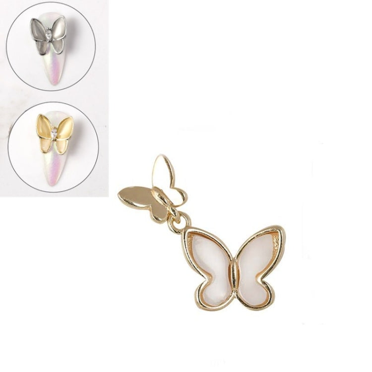 10 PCS Butterfly Nail Art Accessories Golden Three-dimensional Cat's Eye Butterfly Zircon DIY Nail Decoration Accessories, Gold 1  13X12 MM, Silver 2  113X12 MM, Gold 3 15x16 MM, Silver 4 15x16 MM, Gold 5 11x14 MM, Silver 6 11x14 MM