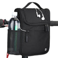 Rhinowalk Bicycle Front Bag Large Capacity Multi-function Handle Bag Folding Bike Electric Bicycle Bag, Full Black, Dark Gray, Light Rose Red
