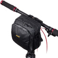 Rhinowalk Bicycle Front Bag Waterproof Handlebar Bag Folding Bike Front Bag Large Capacity Riding Bag, Matt Black, Carbon Fiber Pattern