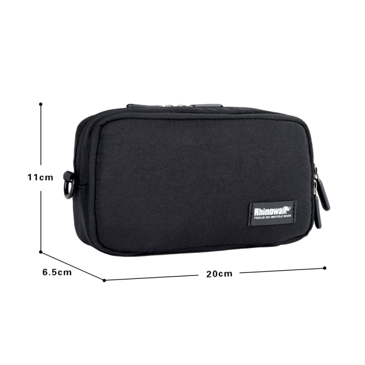 Rhinowalk X2011 Bike Front Bag Bicycle Storage Handlebar Bag Travel Commuting Hanging Bag, Black, Grey