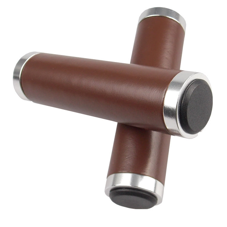 Retro Bicycle Leather Grip Cover Mountain Bike Comfortable Cowhide Grip Cover, HG005 Ordinary, HG005B Exquisite, HG006 Comfortable