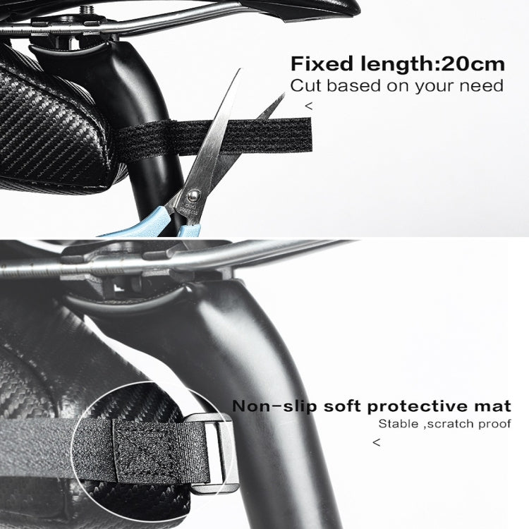 Rhinowalk Bicycle Tail Saddle Bag Waterproof Lightweight Mountain Bike Tool Bag Cycling Equipment, Carbon Fiber Black, Matte Black