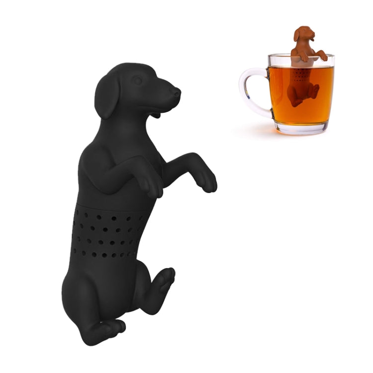Silicone Puppy Tea Maker Tea Leak, Black, Brown