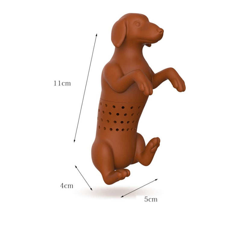 Silicone Puppy Tea Maker Tea Leak, Black, Brown