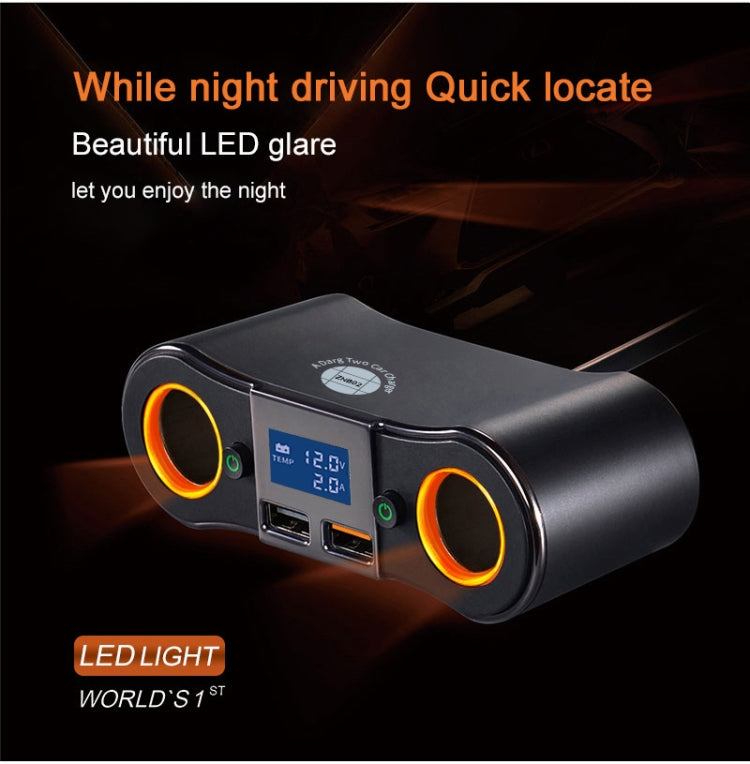 ZNB02 Car Charger Dual USB Car Cigarette Lighter, ZNB02
