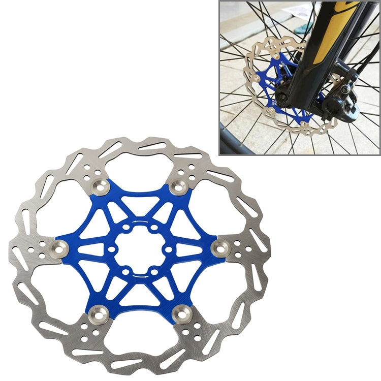 SNAIL FD-01 Mountain Bike Floating Disc Bicycle Brake Pad Six Nail Brake Disc, 160mm Black, 180mm Black, 203mm Black, 160mm Red, 180mm Red, 203mm Red, 160mm Blue, 180mm Blue, 203mm Blue