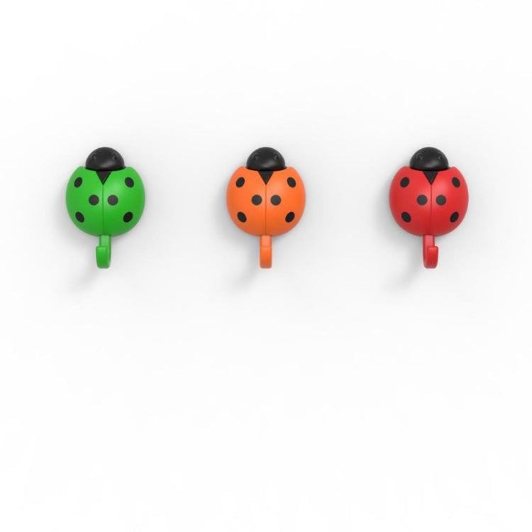 Creative Cute Beetle Key Hook Gravity Sensor Wings Automatically Open Hook, Red, Green, Orange