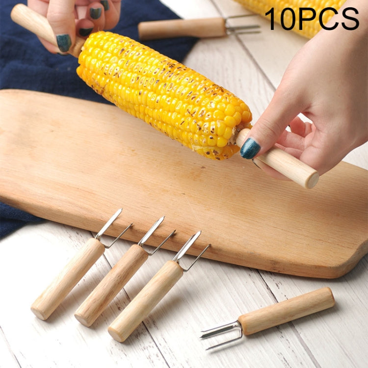 10 PCS Corn Fork Corn Roast Needle Moxa Extender Corn Plug Barbecue Tool Barbecue Fork, Corn Roast Fork