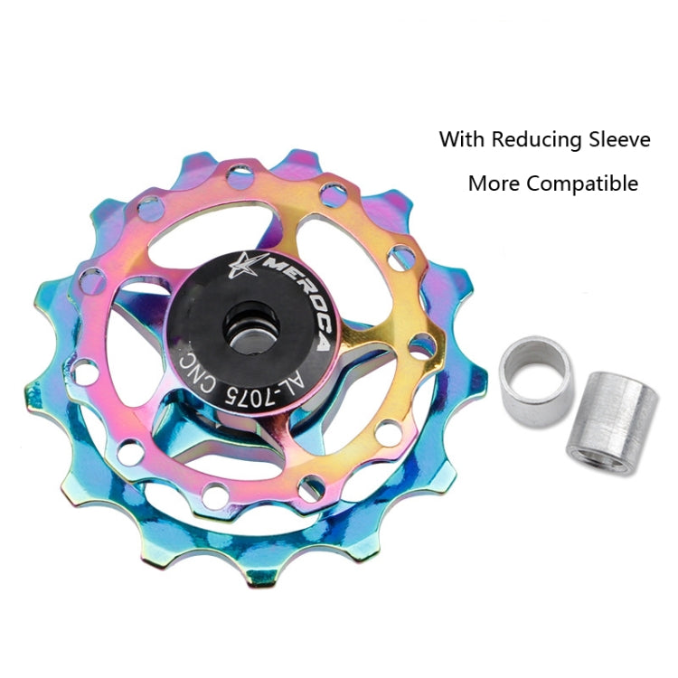 MEROCA Metal Bearings Mountain Bike Road Bike Rear Derailleur Guide Wheel 11T/13T Guide Wheel, 11T Black, 13T Black, 11T Red, 13T Red, 11T Blue, 13T Blue, 11T Purple, 13T Purple, 11T Silver, 13T Silver, 11T Electroplating Colorful                      ...